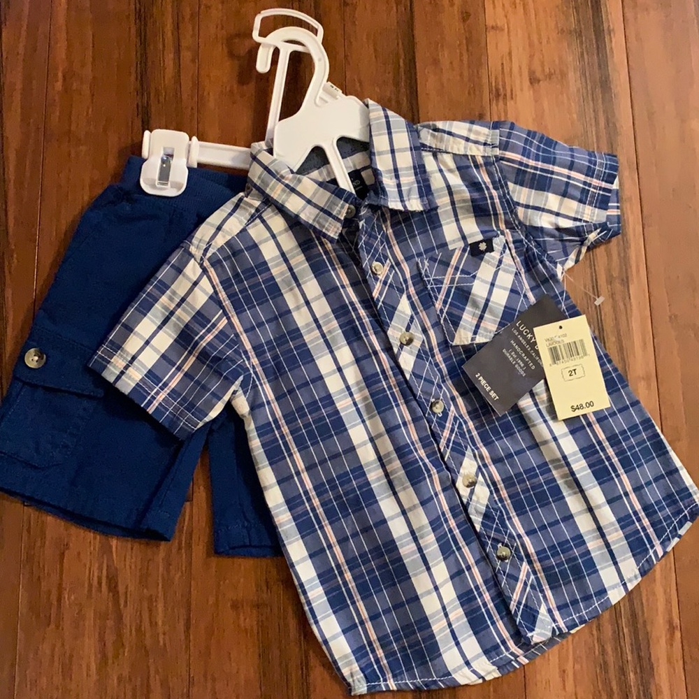 NWT Lucky Brand toddler shirt and short set